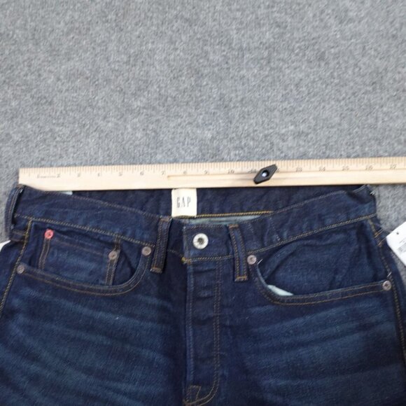 Gap Cone Oak Selvedge Jeans 32 x 33 Blue Slim Cotton Blend Straight Oldstock NEW - Picture 6 of 12